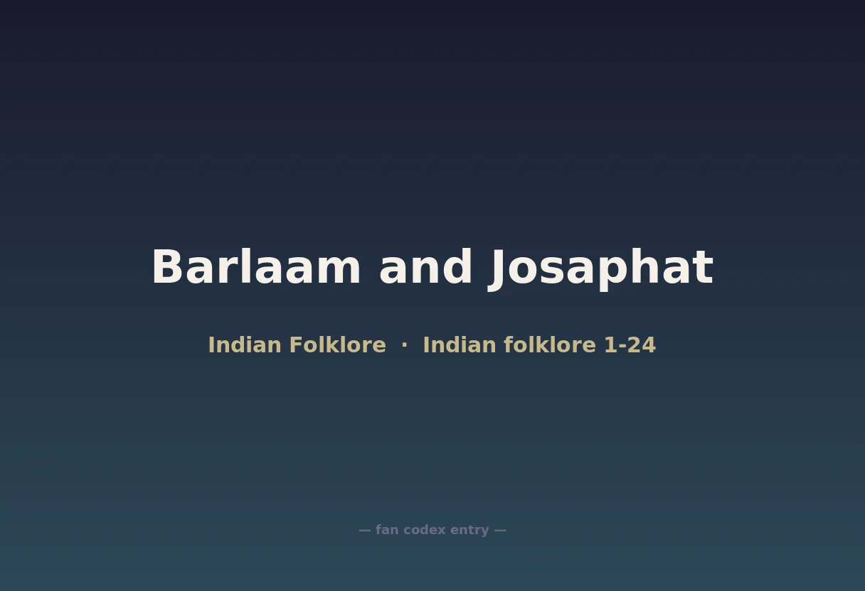 Barlaam and Josaphat